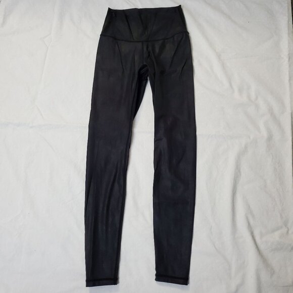 Colorfulkoala Essential Matte Faux Leather Leggings *27" - Black - Size Small - Picture 3 of 16